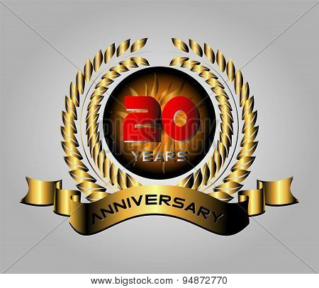 Celebrating 20 Years Anniversary Retro Label