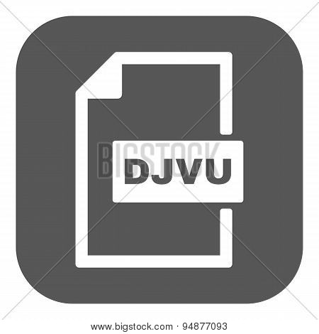 The Djvu Icon. File Format Symbol. Flat