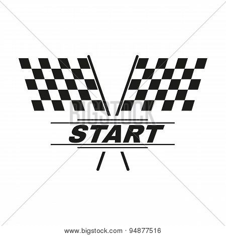 The Start Icon. Start Symbol. Flat