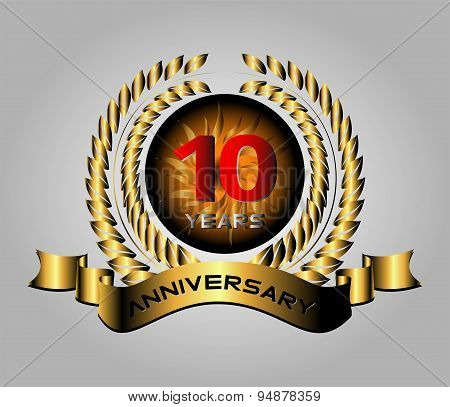 Anniversary laurel wreath, 10 years