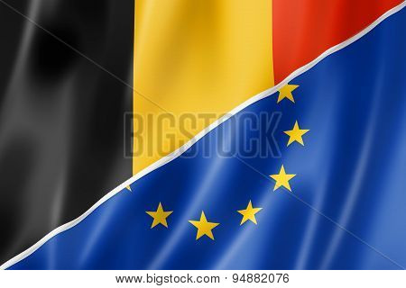 Belgium And Europe Flag