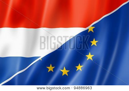 Netherlands And Europe Flag