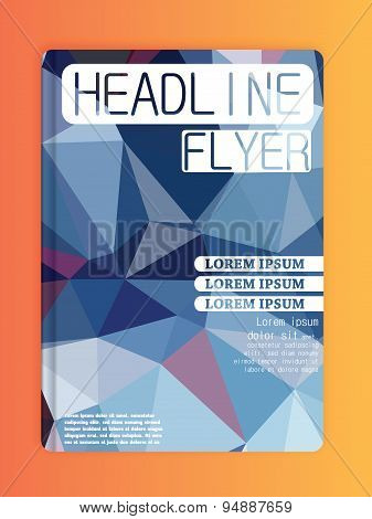 Brochure Design Polygonal Space Low Poly