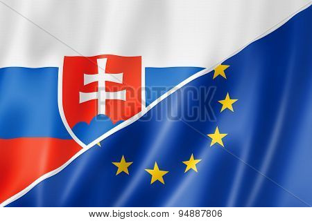 Slovakia And Europe Flag