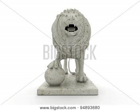 Marble Statue Of A Lion (front View)
