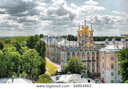 Tsarskoye Selo (Pushkin). Saint-Petersburg, Russia. The Catherine Palace