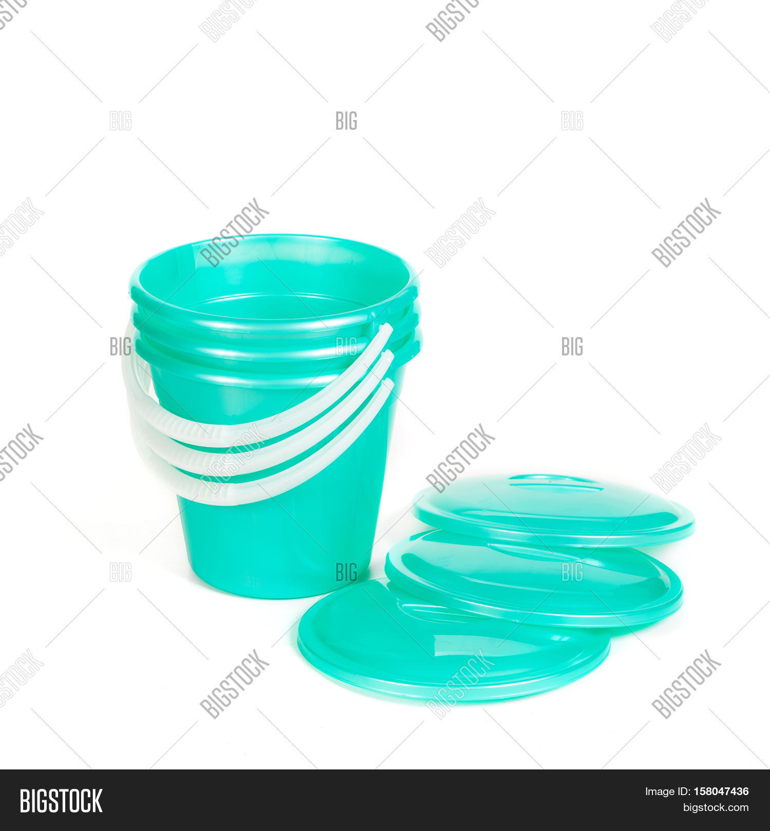 Green Plastic Buckets Image & Photo (Free Trial) Bigstock