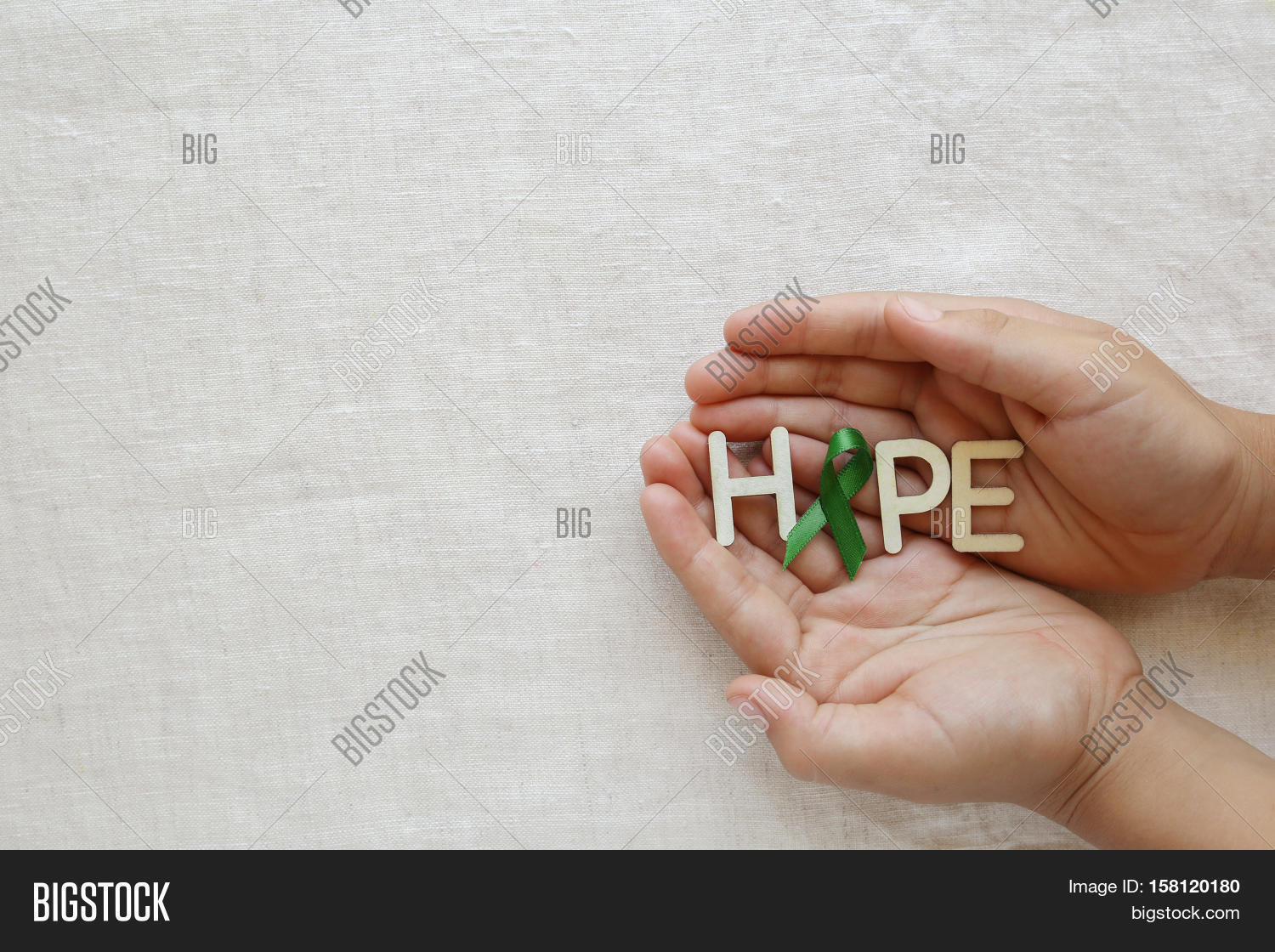 HOPE Lime Green Ribbon Image & Photo (Free Trial) Bigstock