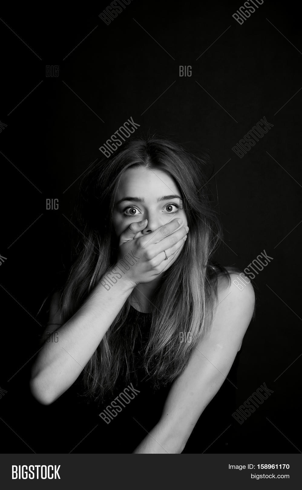 Speak no evil girl image photo free trial bigstock
