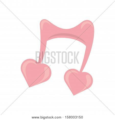 cute musical note heart love symbol vector illustration eps 10