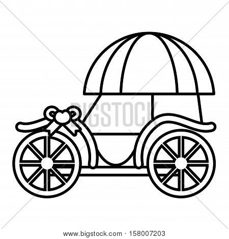 pictogram wedding carriage retro icon design vector illustration eps 10