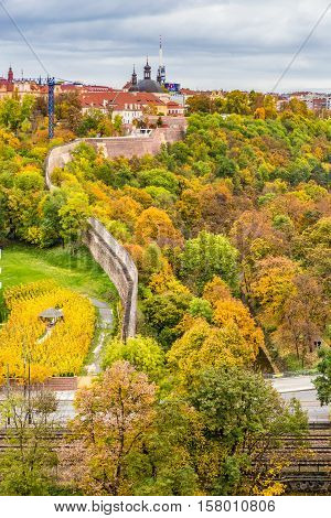 Prague Centre With Zizkov Tower - View From Vysehrad Prague Czech Republic Europe