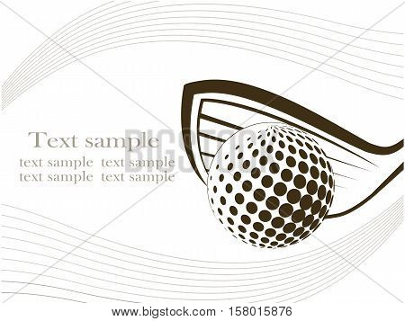 Golf background . Flat design vector illustration