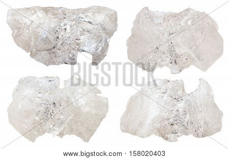 Set Of Various Danburite Minerals Isolated