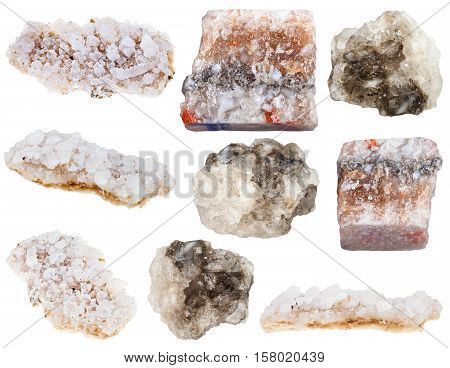 Various Halite (rock Salt) And Sea Salt Minerals