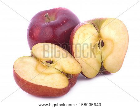 red apples isolated on a white background.