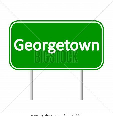 Georgetown road sign isolated on white background.