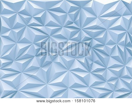 Triangular 3d abstract background in blue color tone