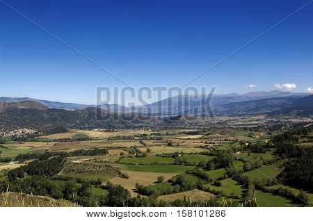 Landscape Pyrenees moutain from Nas LLeida province Spain