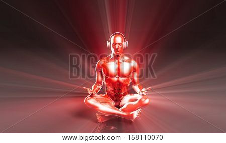 Disco Electronic Music Techno Party Background Art 3d Illustration Render