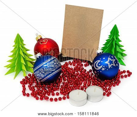 set of festive objects to decorate the rooms, the concept of home comfort, isolated on white background