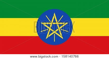 Official vector flag of Ethiopia . Federal Democratic Republic of Ethiopia .
