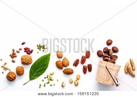 Selection Food Sources Of Omega 3 And Unsaturated Fats. Super Food High Omega 3  For Healthy Food. W