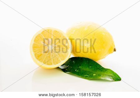Fruits like on a white floor and