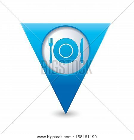 Vap pointer with restaurant icon. Vector illustration