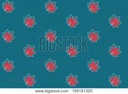 Seamless Pattern With Autumn Maple Leaves