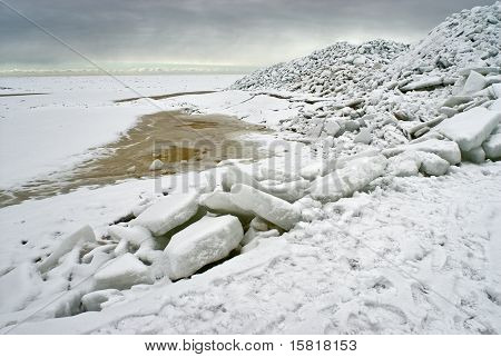 Ice at the sea side, Latvia