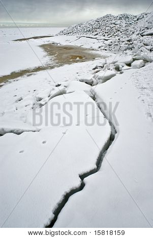 Ice at the sea side, Latvia