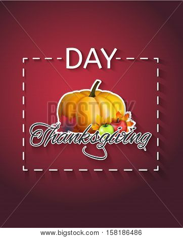 Happy Thanksgiving Day Concept Logotype.