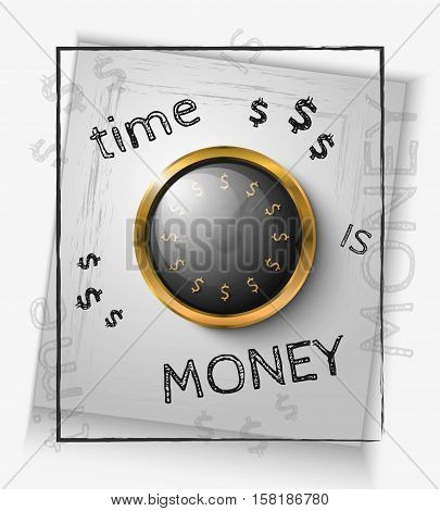 Time Is Money Concept With A Gold Watch