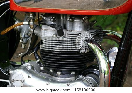 BSA Super Rocket. Photographed at Coleford Carnival of Transport, England. Easter Monday 13th April 2009 (cylinder case)