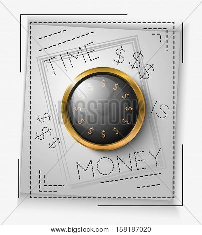 Time Is Money Concept With A Gold Watch
