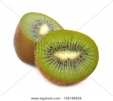 sweet green freshness kiwi on white background