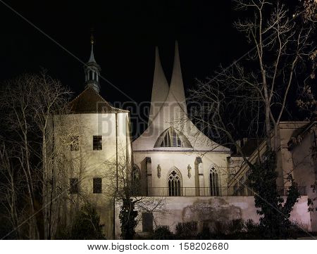 Emauzy monastery - architectural monument from fourteen century Prague
