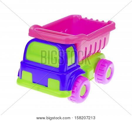 Studio shot of the Colorful Toy Car isolated on white.