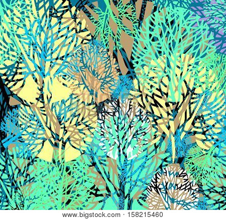 Abstract floral bright multicolored background. Vector illustration