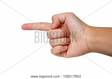 forefinger style with white background ,order finger