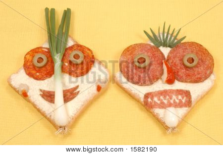 Čerstvý sendvič tváře