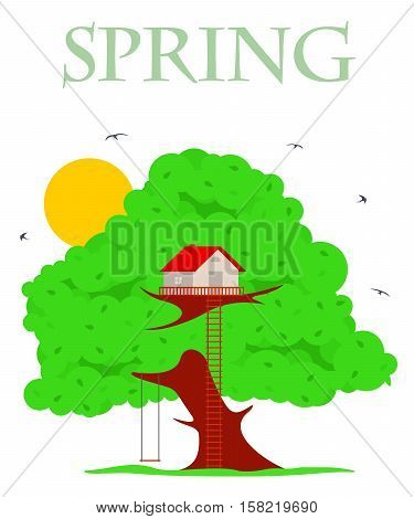 Tree House Vector Illustration