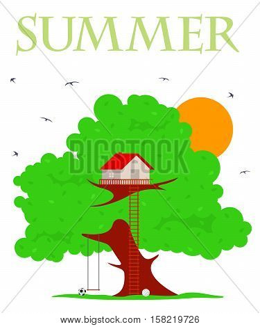 Tree House Vector Illustration