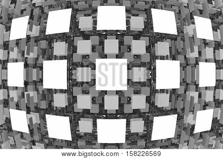 abstraction plane white box background 3d illustration