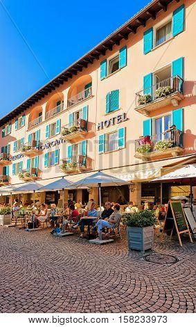 Cafes And Restaurants In Ascona In Ticino Switzerland