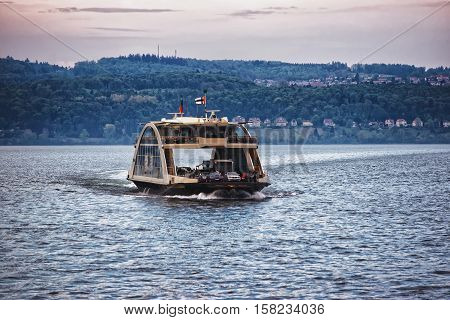Car Ferry On Lake Constance Of Baden Wurttemberg