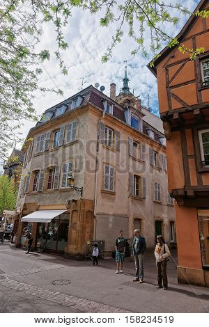 Cathedral Square In Colmar In Alsace Of France