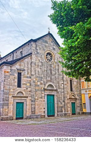Church Of Saint Francesco At Center Of Locarno Ticino Switzerland