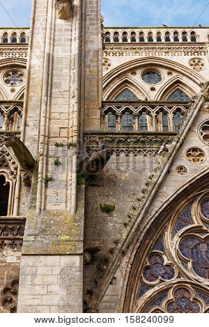 Fragment Of Cathedral Of Our Lady Of Bayeux In Normandy